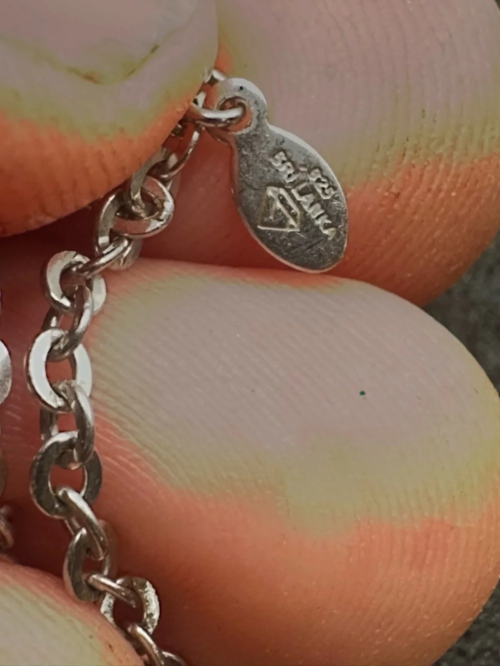 Vintage Sterling Silver Leaf Pearl Pendant Necklace - White Pearl - Picture 5 of 9